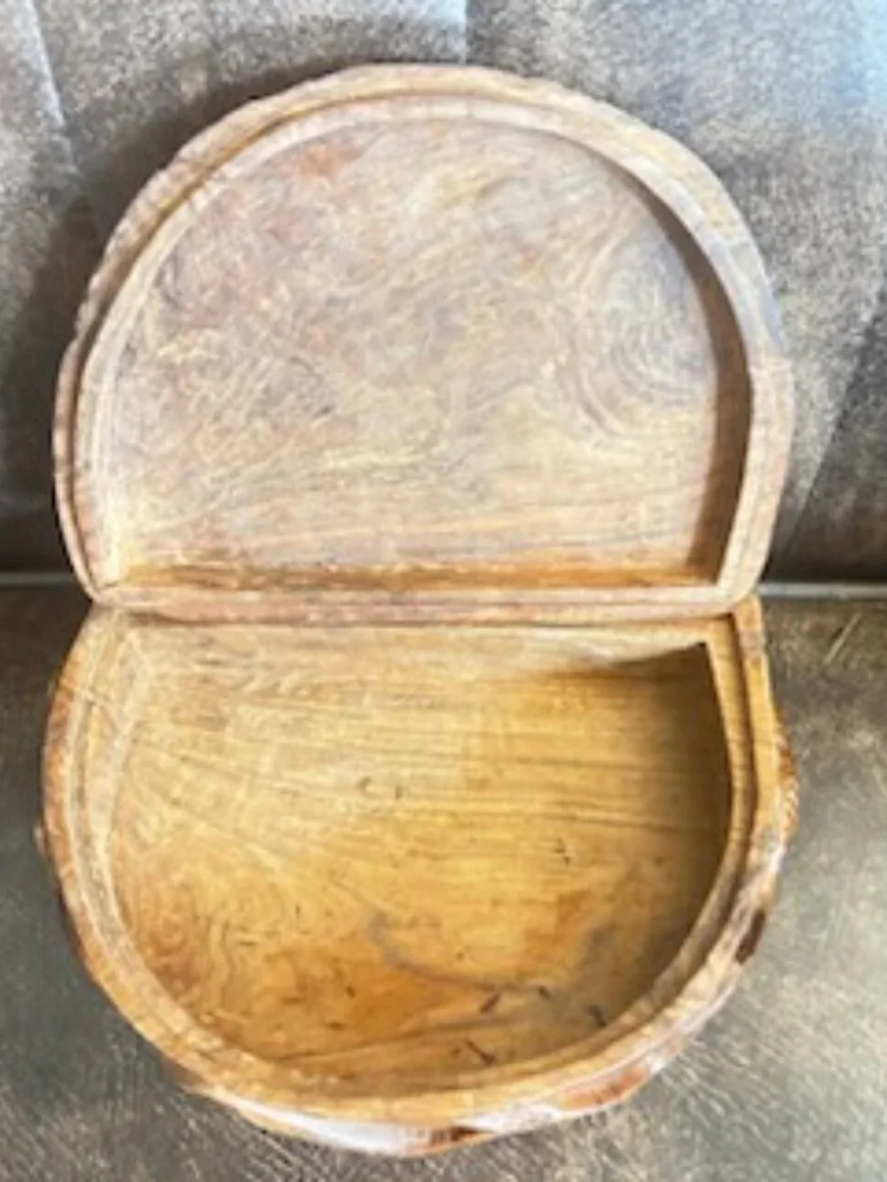 Vintage Hand Carved Folk Art Indonesian Balinese Wooden Snuff Box